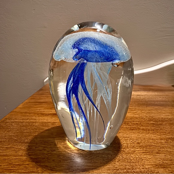 20. Vintage Sapphire Jellyfish Art Blown Glass - Picture 4 of 6